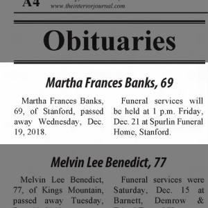 Obituary for Martha Frances Banks